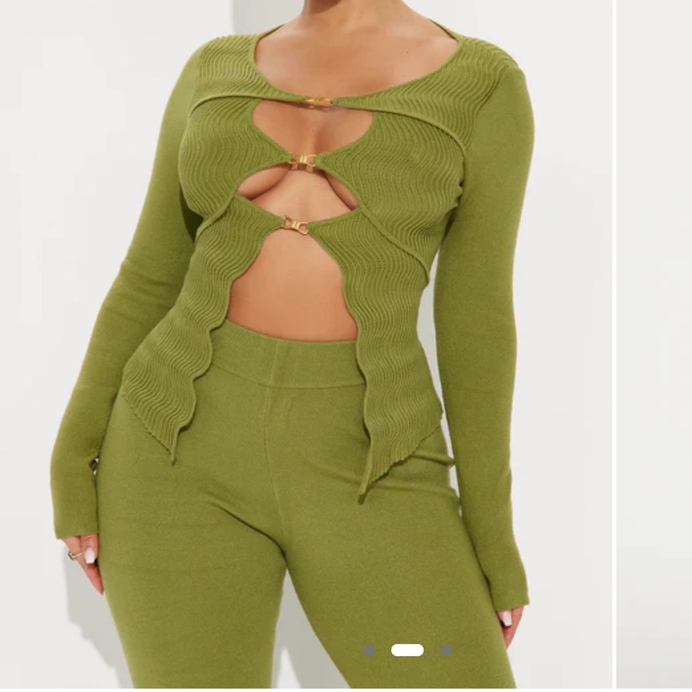 Allison Sweater Pant Set - Green